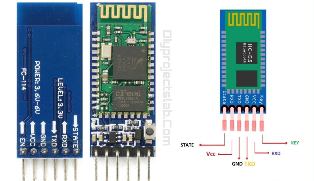HC05 Bluetooth module pinout
