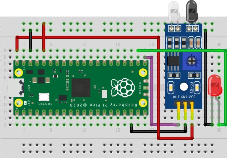 IR Sensor With Raspberry Pi Pico W Using Micropython