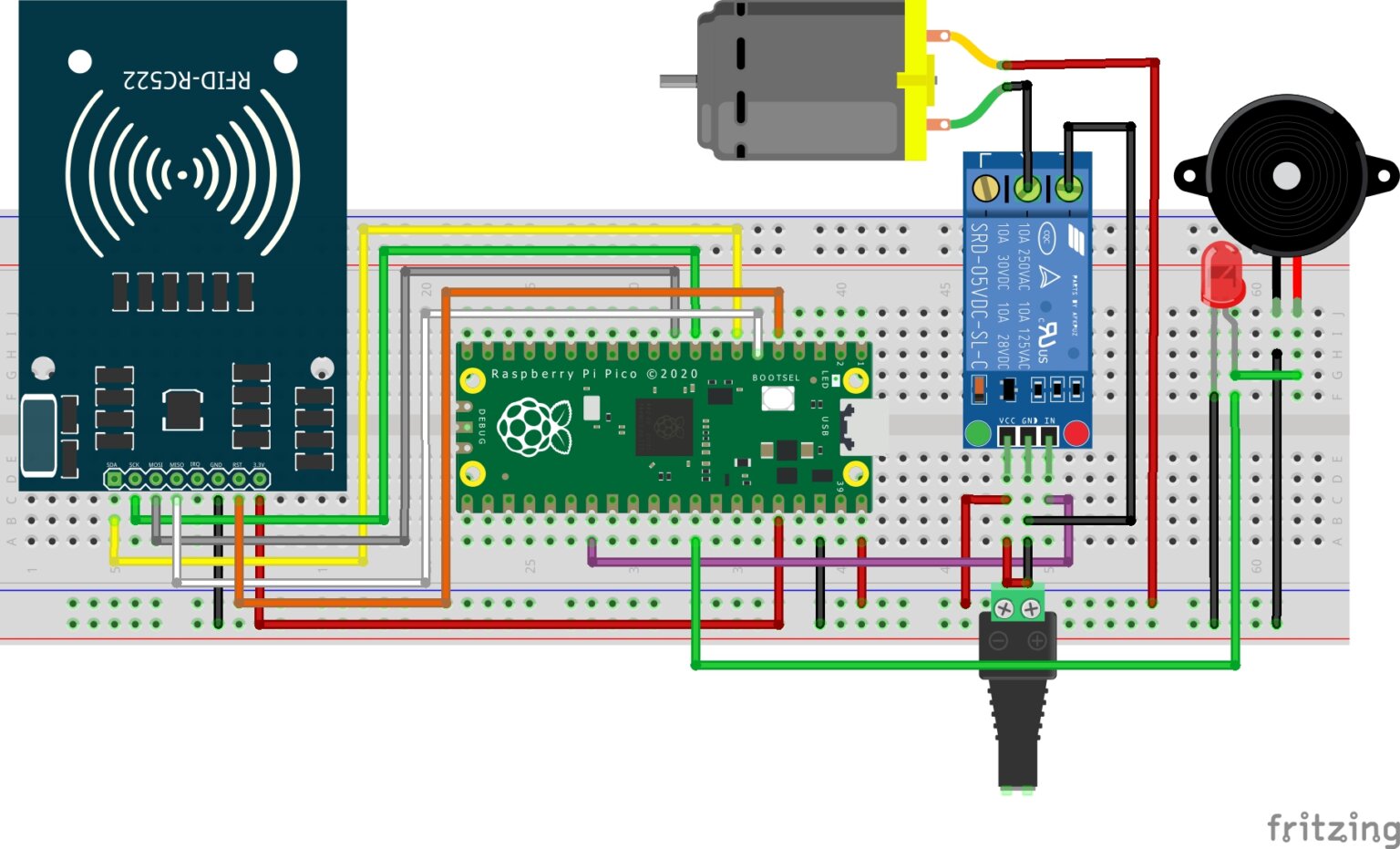 RFID Door Lock With Raspberry Pi Pico Using Micropython