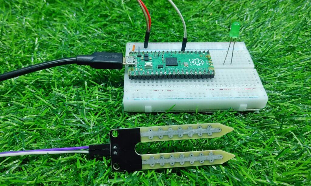 Raspberry pi pico with moisture sensor micropython tutorial