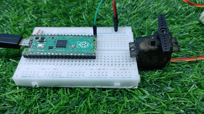 Raspberry pi pico with servo motor