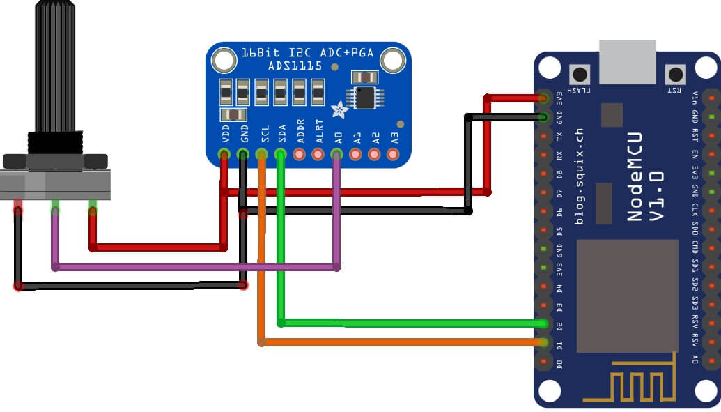 ADS1115 16-Bit ADC ESP8266 