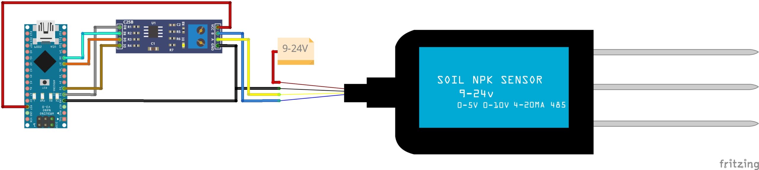 Interfacing NPK Soil Sensor With Arduino