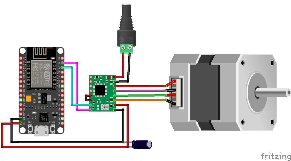 Control Stepper Motor With ESP8266 & A4988 Driver