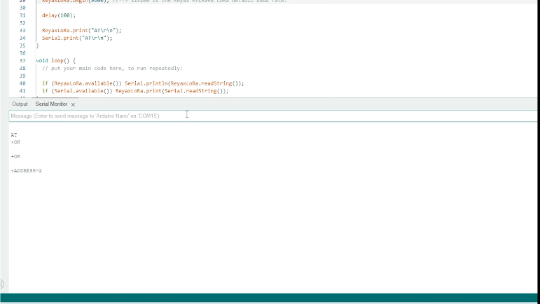 Sample AT command responses