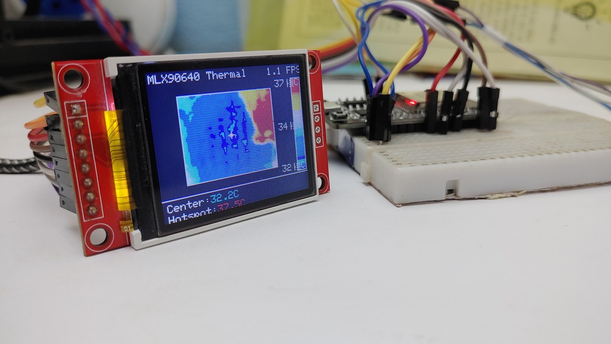 ESP32 Thermal Camera with MLX90640 and ST7735