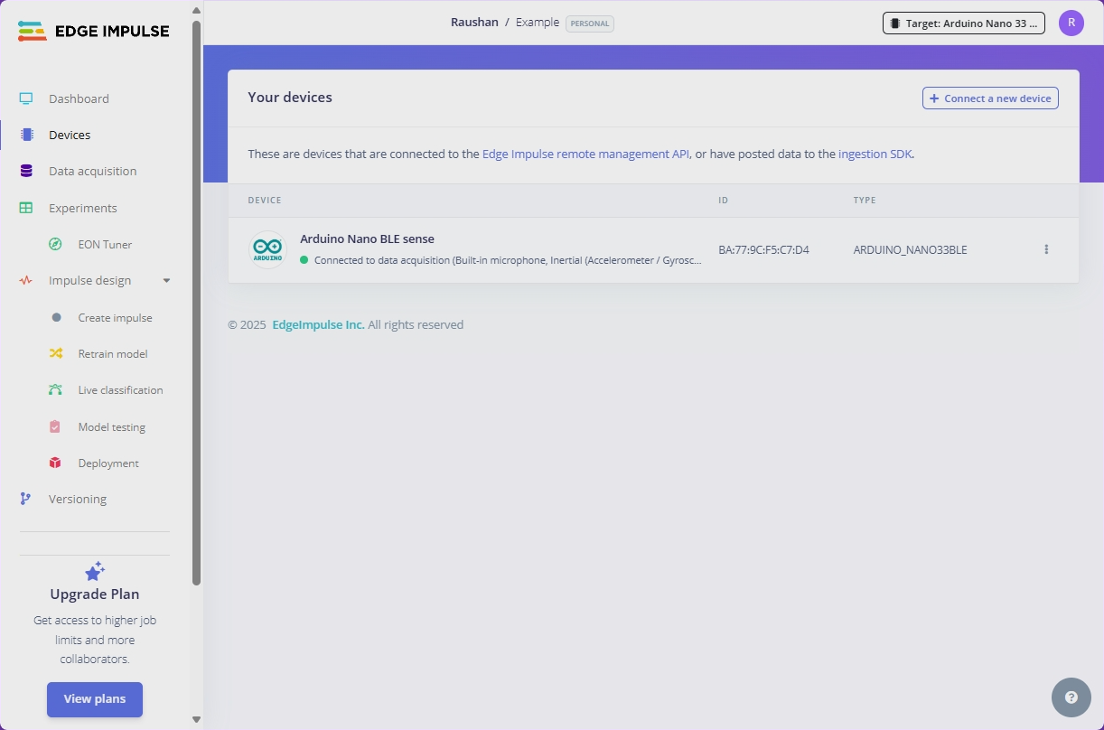 getting started with ble sense rev2