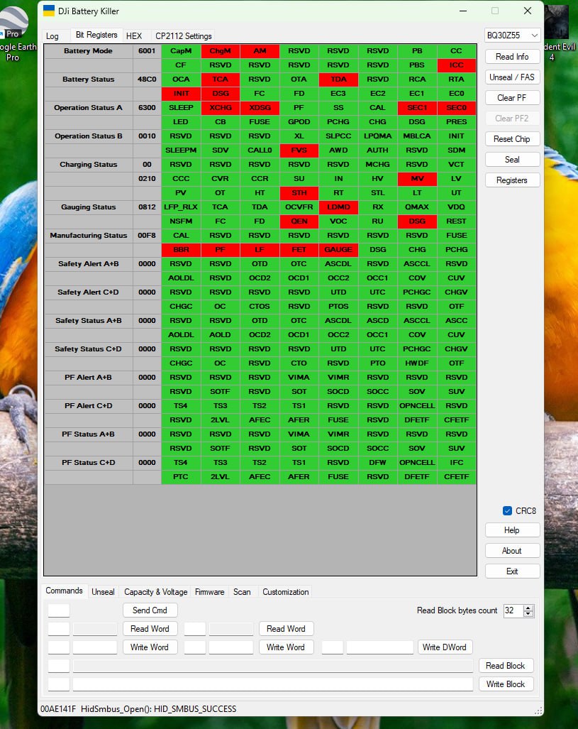 Bit rate DJI Killer screen
