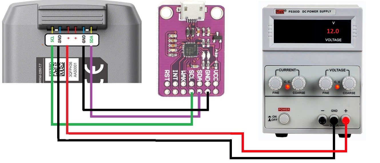CP2112 DJI battery and power supply connection