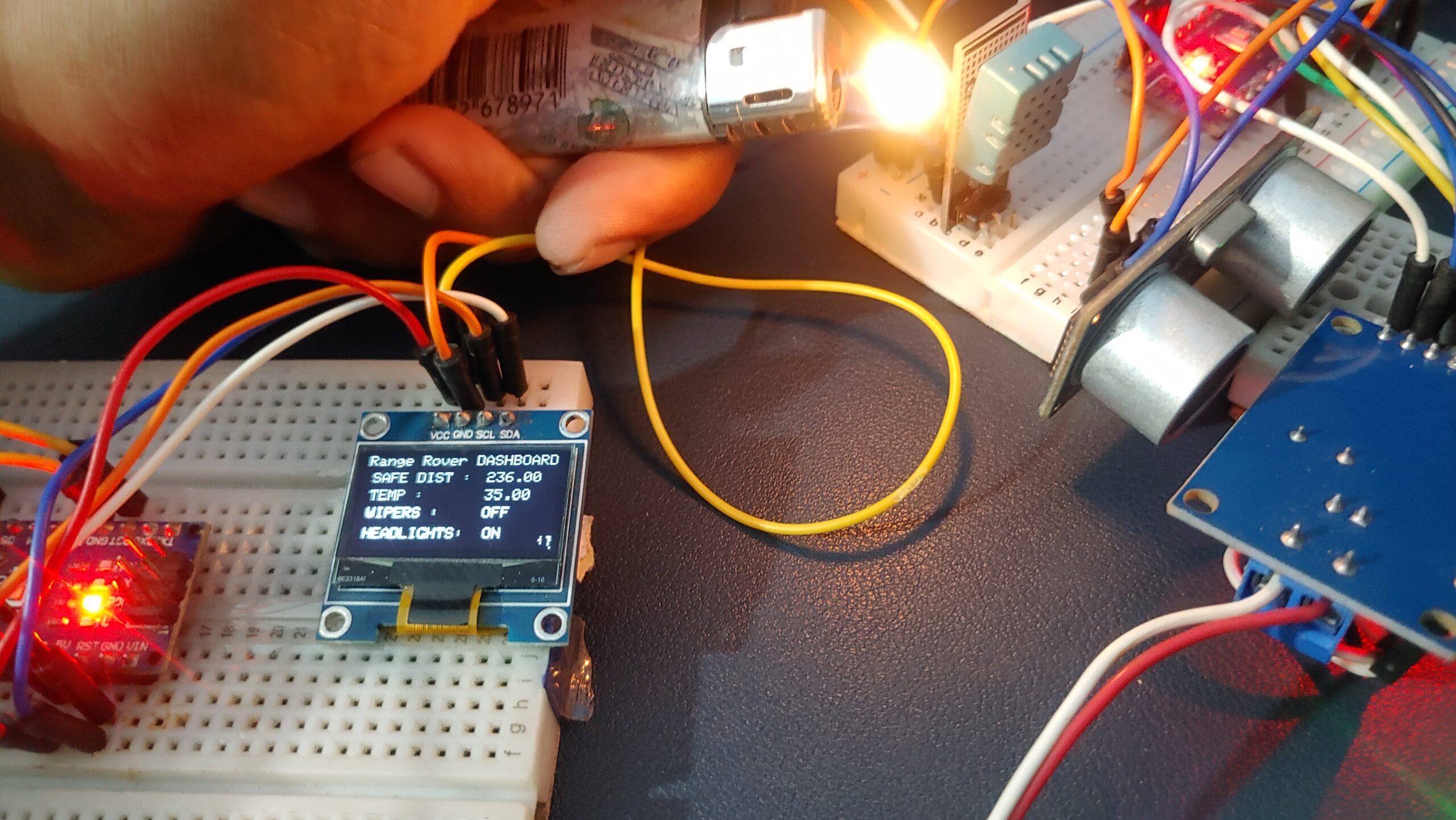 arduino vehicle monitoring system temp